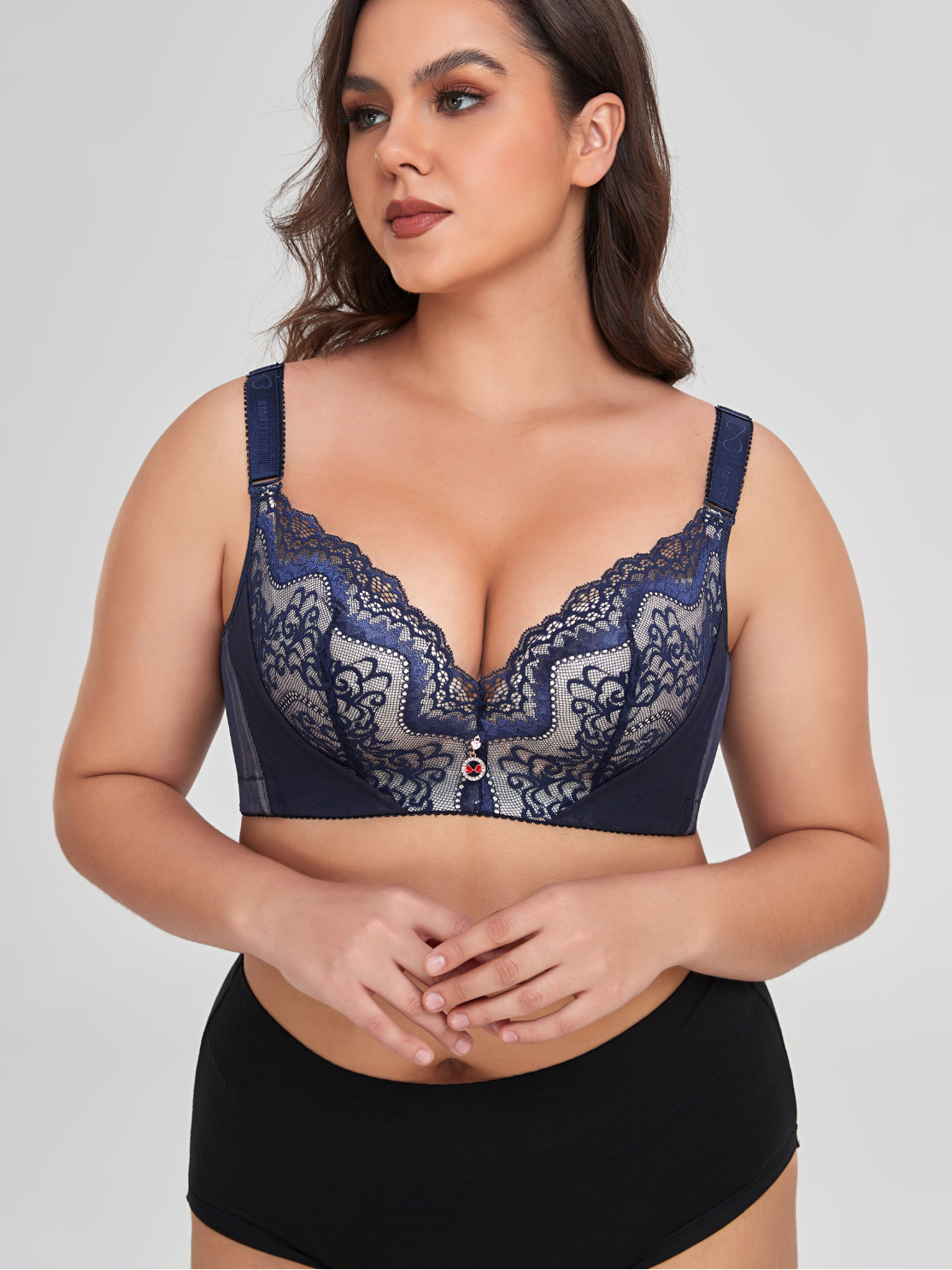 Madamme - Sujetador push-up con encaje