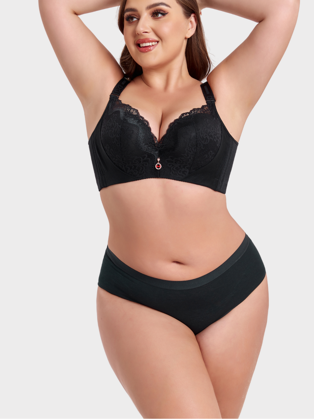 Madamme - Sujetador push-up con encaje