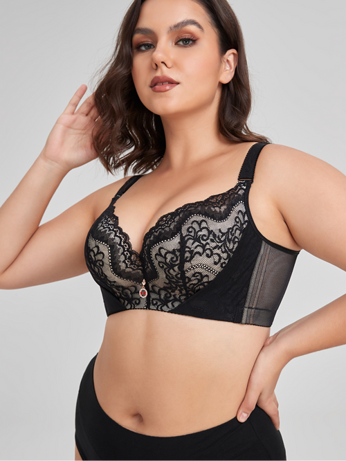 Madamme - Sujetador push-up con encaje