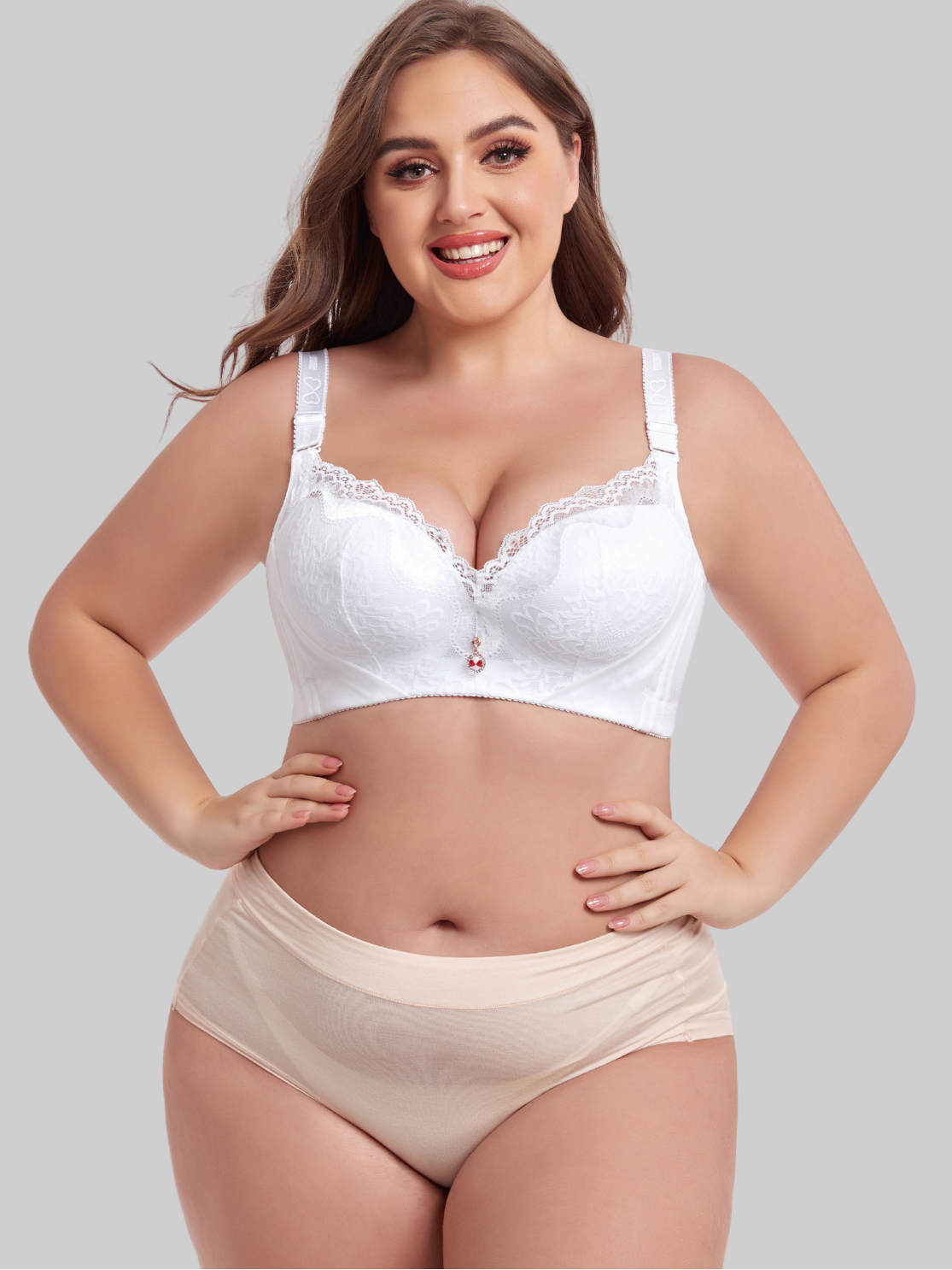 Madamme - Sujetador push-up con encaje