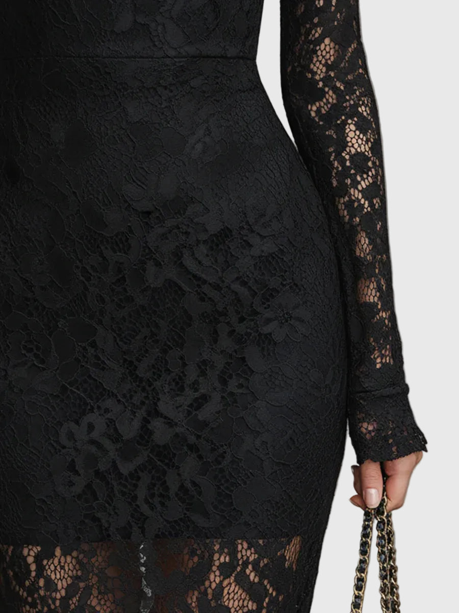 Paris | Elegante Vestido Largo de Encaje