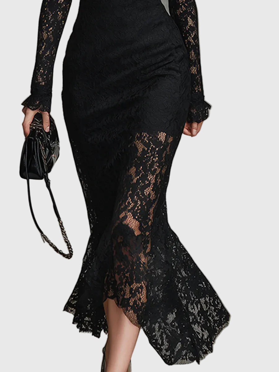 Paris | Elegante Vestido Largo de Encaje